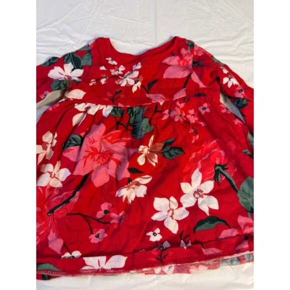 Old Navy Red Floral Sweet Baby Infant Girls Dress 0-3 months 3M Fall - Picture 1 of 2